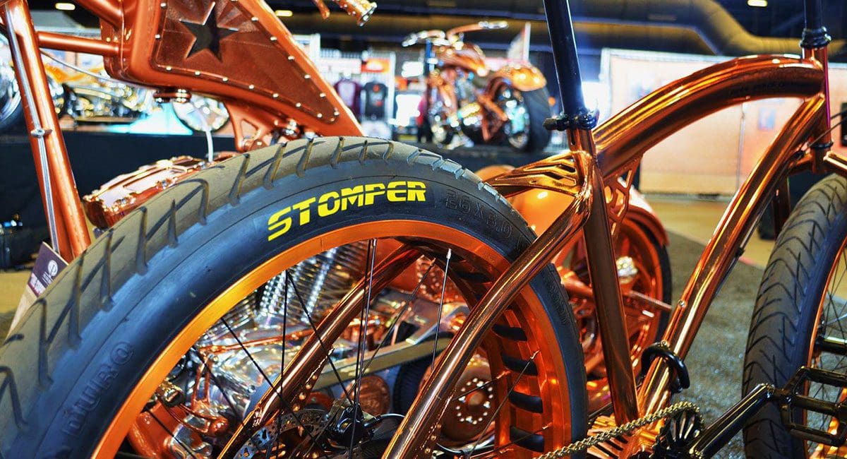 A Pedal Stomper bike from SOULFAST EBIKES is on display at a show.