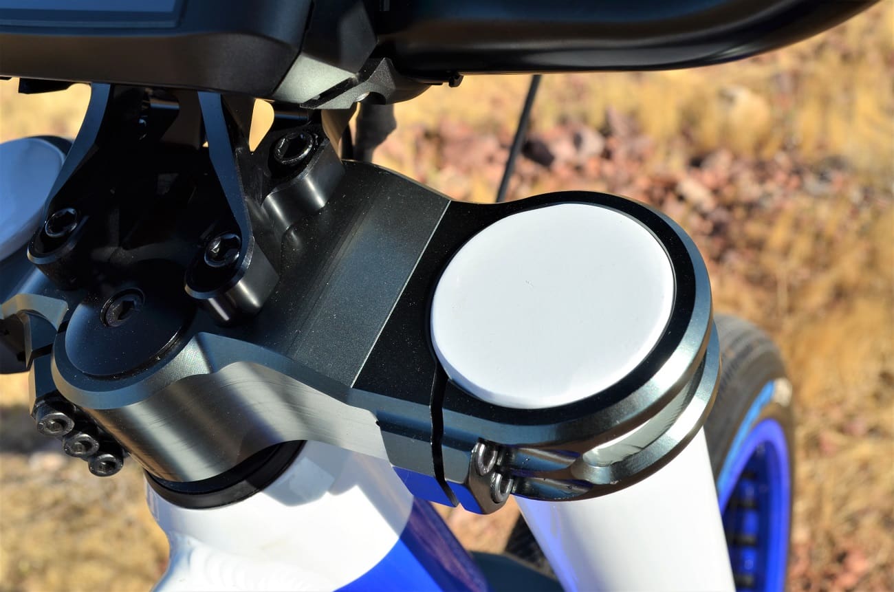 Electric bike handlebar with digital display.