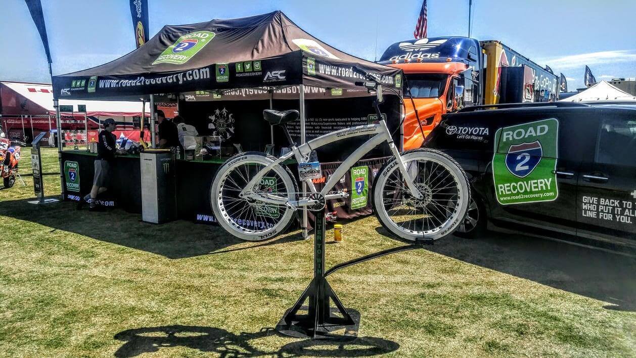 Bicycle display at Road 2 Recovery event.