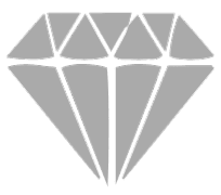 Gray diamond shape on black background.